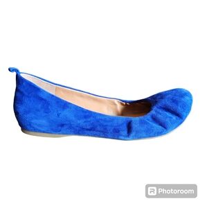 J. Crew suede flats, royal blue, Women's size 8, NWT